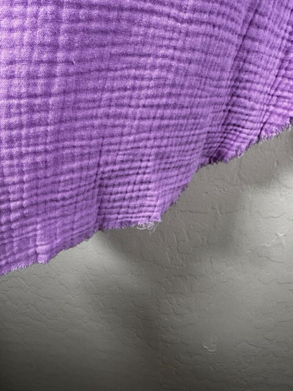 Zenana Lavender Double Gauze Button Down Shirt 100% Cotton Oversized Large - Picture 3 of 11